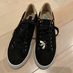 Diane B. Italian Bee ornament Leather lace up shoes